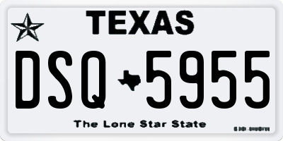 TX license plate DSQ5955