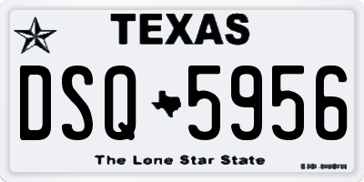 TX license plate DSQ5956