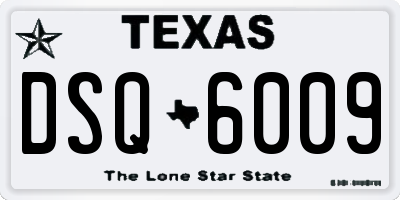 TX license plate DSQ6009