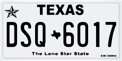 TX license plate DSQ6017