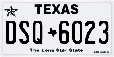 TX license plate DSQ6023