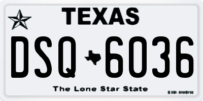 TX license plate DSQ6036