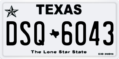 TX license plate DSQ6043