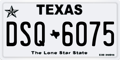 TX license plate DSQ6075
