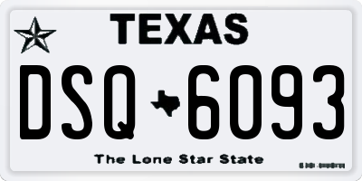 TX license plate DSQ6093
