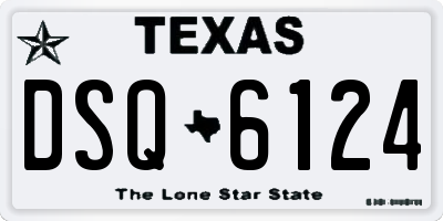 TX license plate DSQ6124