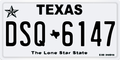 TX license plate DSQ6147