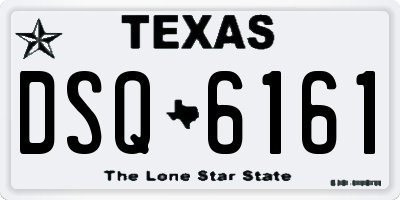 TX license plate DSQ6161