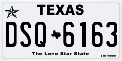 TX license plate DSQ6163