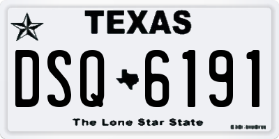 TX license plate DSQ6191