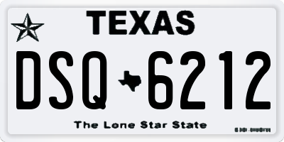 TX license plate DSQ6212