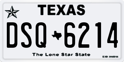 TX license plate DSQ6214