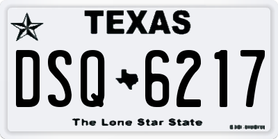 TX license plate DSQ6217