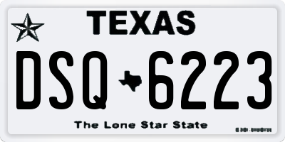 TX license plate DSQ6223