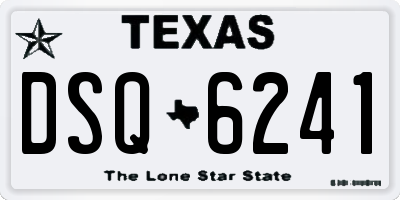 TX license plate DSQ6241