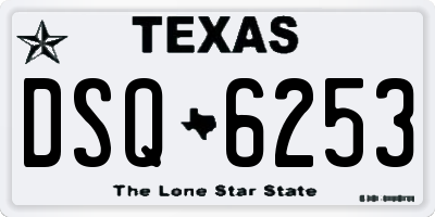 TX license plate DSQ6253