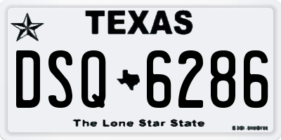 TX license plate DSQ6286