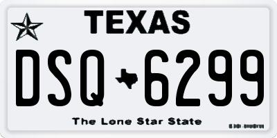 TX license plate DSQ6299