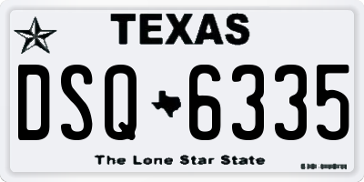 TX license plate DSQ6335