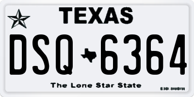 TX license plate DSQ6364