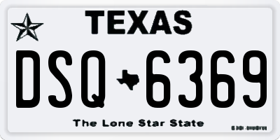 TX license plate DSQ6369