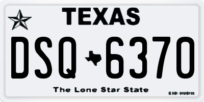 TX license plate DSQ6370
