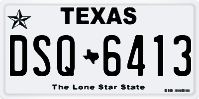 TX license plate DSQ6413