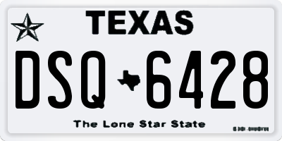 TX license plate DSQ6428