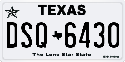 TX license plate DSQ6430