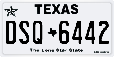 TX license plate DSQ6442