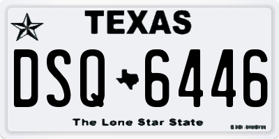 TX license plate DSQ6446
