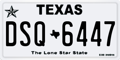 TX license plate DSQ6447
