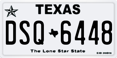 TX license plate DSQ6448