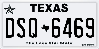TX license plate DSQ6469