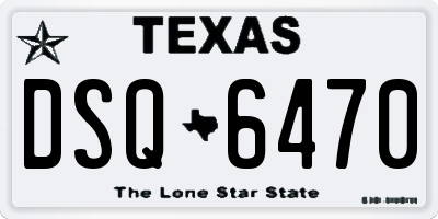 TX license plate DSQ6470