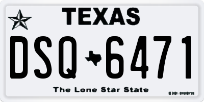 TX license plate DSQ6471