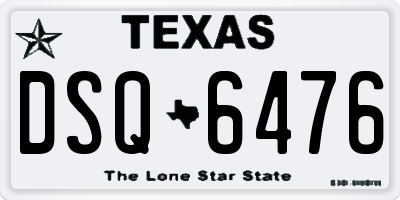 TX license plate DSQ6476