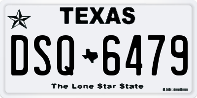TX license plate DSQ6479