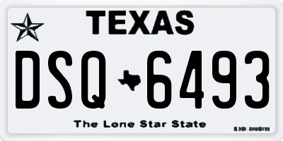 TX license plate DSQ6493