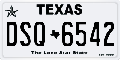 TX license plate DSQ6542