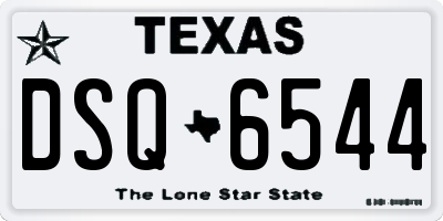 TX license plate DSQ6544