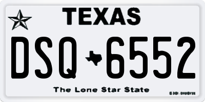 TX license plate DSQ6552
