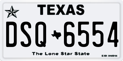 TX license plate DSQ6554