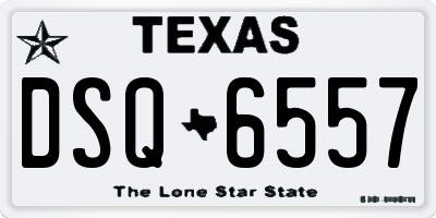 TX license plate DSQ6557
