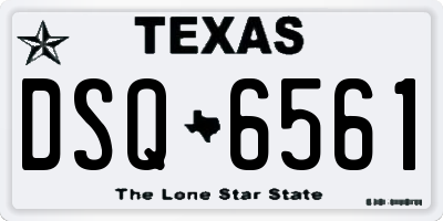 TX license plate DSQ6561