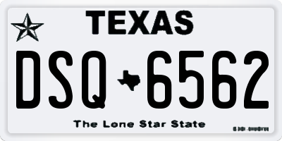 TX license plate DSQ6562
