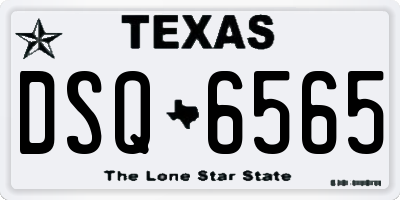 TX license plate DSQ6565