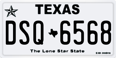 TX license plate DSQ6568
