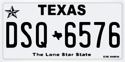 TX license plate DSQ6576