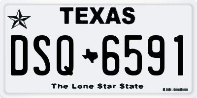 TX license plate DSQ6591